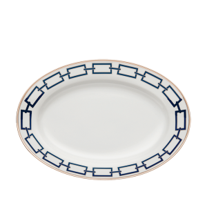 Ginori Catene  Blue Oval Platter - 13.25"